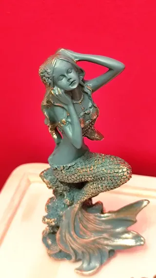 Figura de Sirena Estilo Vintage Arte Marino.