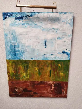 Cuadro al óleo abstracto 100x80 cms