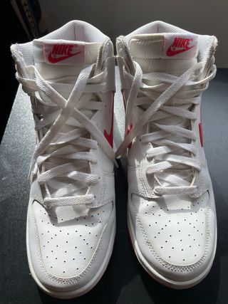 Nike Dunk High Bianche Rosse