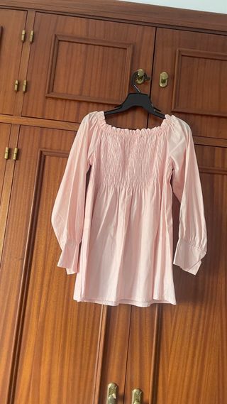 Camisa rosa palo algodón talla única