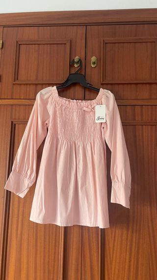 Camisa rosa palo algodón talla única