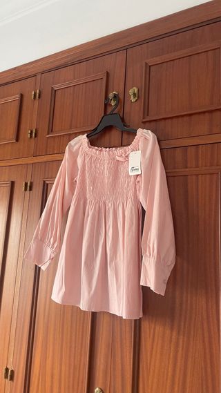 Camisa rosa palo algodón talla única
