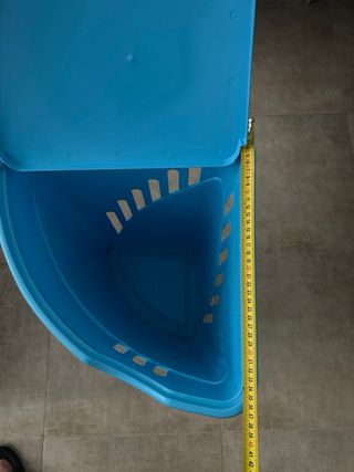 Cubo Ropa Sucia Azul Plástico