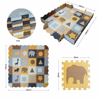 Tappeto Puzzle per Bambini con Animali e Forme