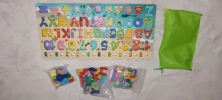 Puzzle Madera Letras y Números