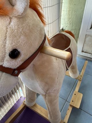 Caballito balancín peluche VidaXL con sonido
