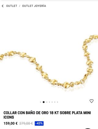 Collar Tous Baño Oro 18kt Mini Icons