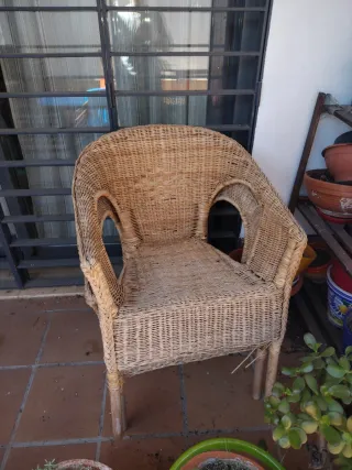 Silla de mimbre exterior, 2 unidades , 15 e/ud