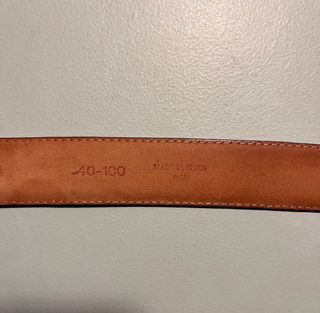 Cinturón Loewe Piel Negro Hebilla Plateada