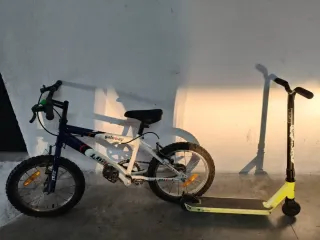 Bicicleta y patinete infantil