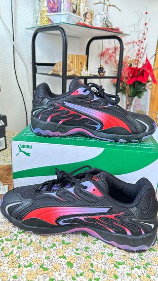 Puma Cell Zapatillas Negras Rojas Talla 41