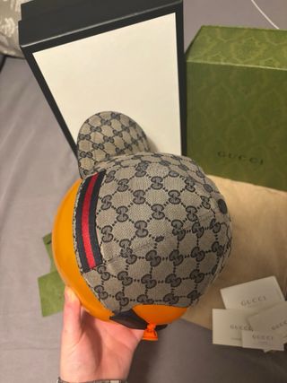 Gorra Gucci GG Gris y Azul Marino talla M