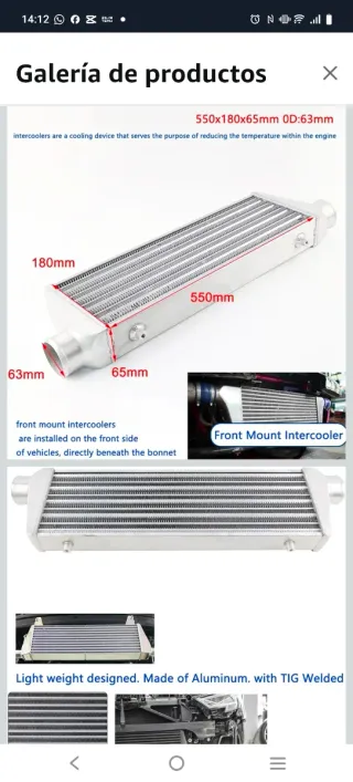 Radiador Intercooler Turbo