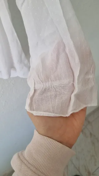 Blusa blanca suelta talla S