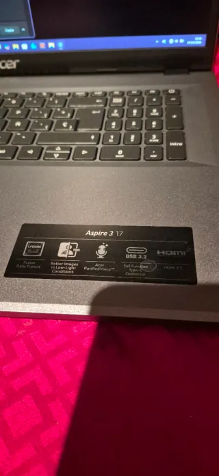 Portátil Acer Negro/Plateado