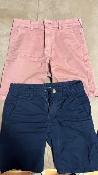 Lote 2 pantalones cortos niño Camisa y camiseta