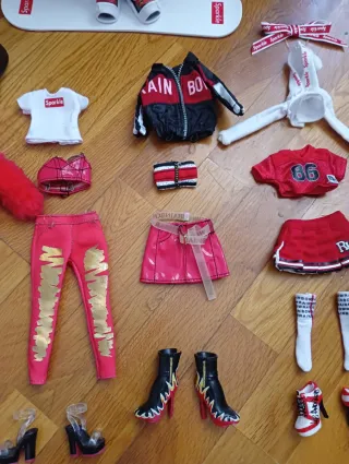 Conjunto Ropa Muñeca Rainbow High Rojo