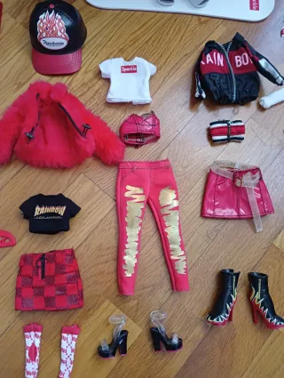Conjunto Ropa Muñeca Rainbow High Rojo