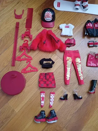 Conjunto Ropa Muñeca Rainbow High Rojo