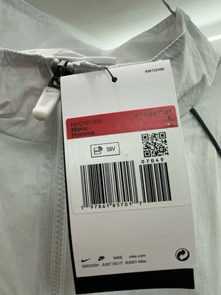 Giacca Nike Air grigia e verde acqua