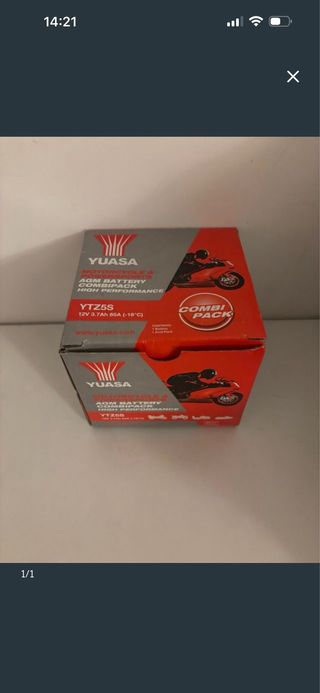 Batería YTZ5S Yuasa Moto AGM 12V 3.7Ah