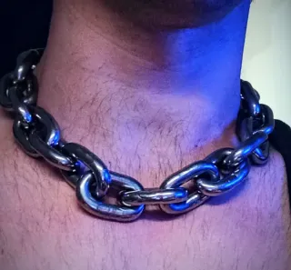 Gran Collar Cadena de eslabones Acero Inoxidable