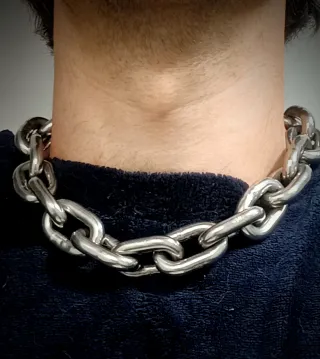 Gran Collar Cadena de eslabones Acero Inoxidable