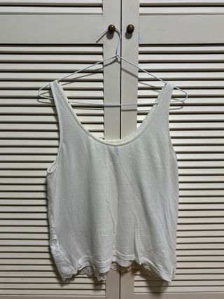 Top tirantes encaje blanco