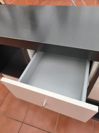 Aparador modular blanco y negro