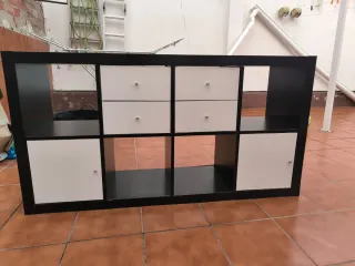 Aparador modular blanco y negro