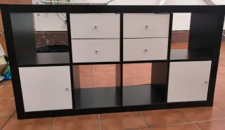 Aparador modular blanco y negro