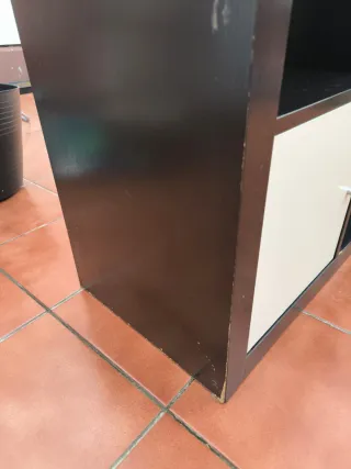 Aparador modular blanco y negro