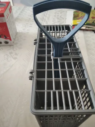 Escurridor cubiertos plástico gris