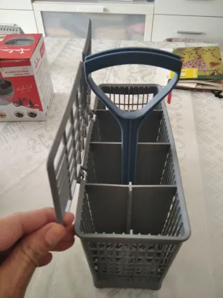 Escurridor cubiertos plástico gris