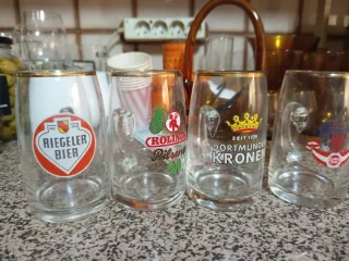 Jarras de cerveza antiguas Riegler, Pilsener, Dort