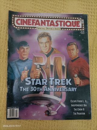 Lote 6 números Cinefantastique Star Trek ingles
