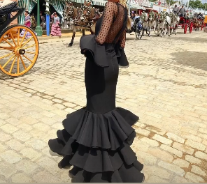 Traje de flamenca Sibilina negro