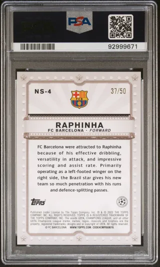 Cromo Topps 2022 numerado Raphina - PSA 10 - POP 1