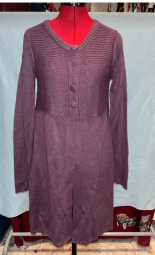 Abrigo de lana morado