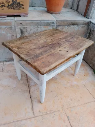 Mesilla auxiliar rústica madera