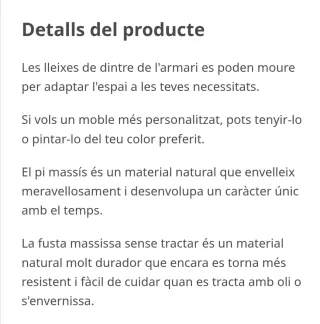 Mueble de almacenaje de madera de pino