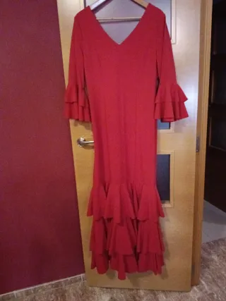 Vestido Flamenca Rojo Volantes