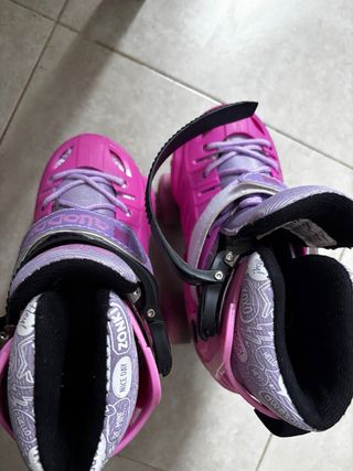 Patines 4 ruedas niña morados estendibles