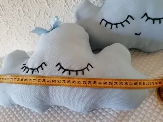 Cojín Nube Azul Hecho a Mano nuevo