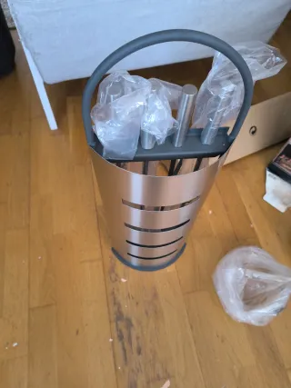 Set utensilios chimenea 4 piezas