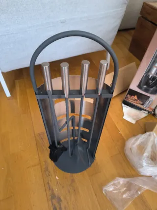 Set utensilios chimenea 4 piezas