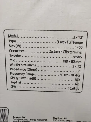 Altavoz PASIVO Max 212 sin usar.