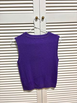 Top Morado Tejido Sin Mangas