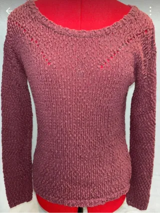 Jersey de hilo rosa/rojo