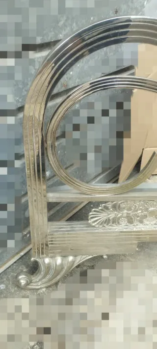 Cabecero y pie de cama, niquelado 135cm